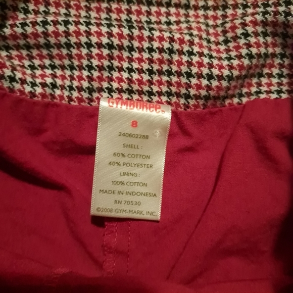 Gymboree girls size 8 houndstooth skirt with modesty shorts - Picture 5 of 6